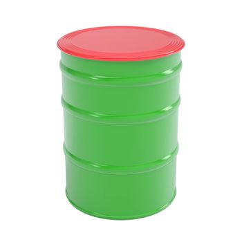 Green barrel. Isolated render on a white background