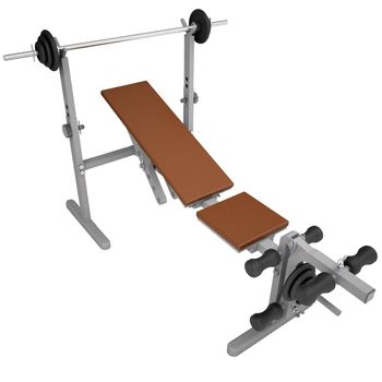 Fitness home gym. Isolated render on a white background
