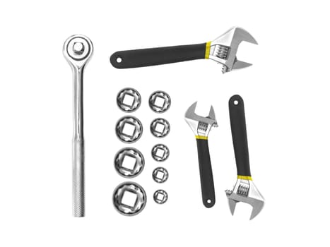 Tools isolated against a white background