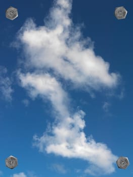 A morning shot of a cloudy blue sky