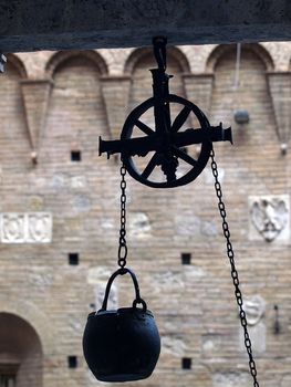 Siena - the courtyard of the Palazzo Chigi-Saracini