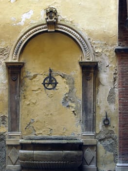Siena - the courtyard of the Palazzo Chigi-Saracini
