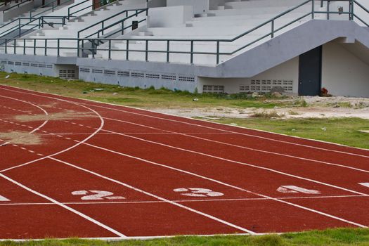 Racing lanes with numbers