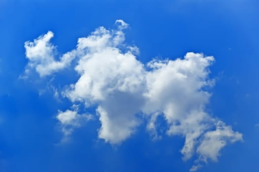 The beautiful white clouds and blue sky