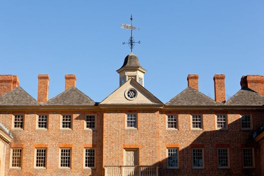WILLIAMSBURG, VIRGINIA - DECEMBER 30: Front of William and Mary College on December 30, 2011. The college was chartered in 1693 in Williamsburg.
