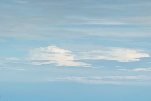 The beautiful white clouds and blue sky
