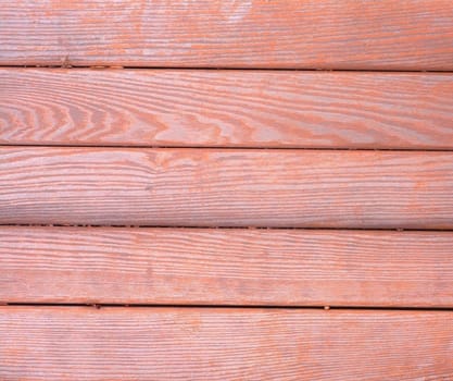 General view of the texture of planks red-brown color