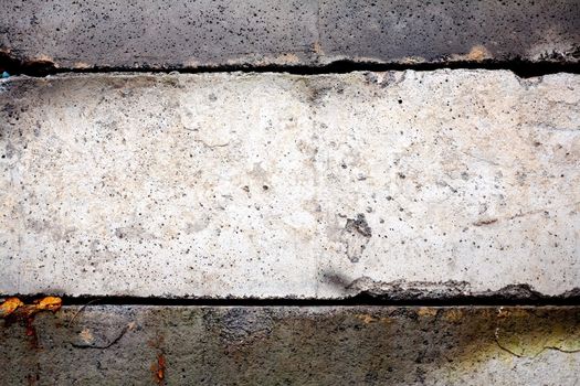 The texture of the concrete slabs closeup