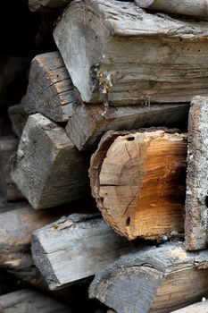 Pile of different woods