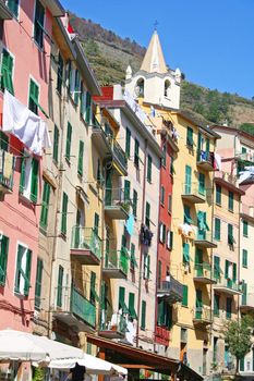 Italy. Cinque Terre. Riomaggiore village 