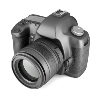 Digital camera image on white background