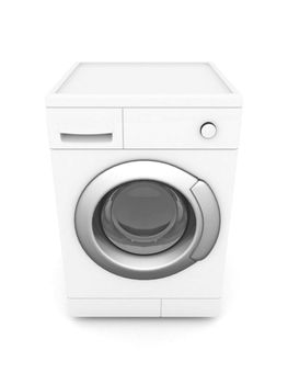 picture of washing machine on a white background