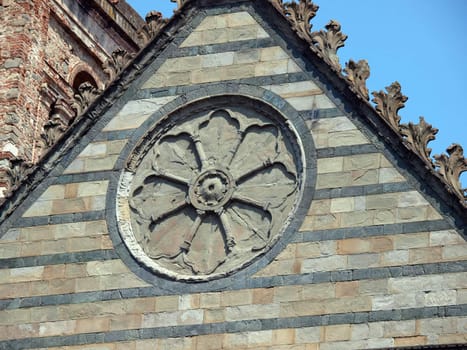 Pistoia - detail from facade church St Paul