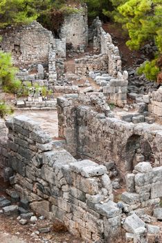 Ruins of the ancient town at Phaselis, Turkey