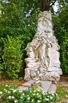 grave of Johann Strauss on the viennese central cemetery