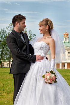 wedding in the territory of a palace of Menshikov