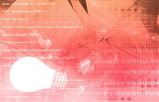Science Technology Data as a Abstract Art