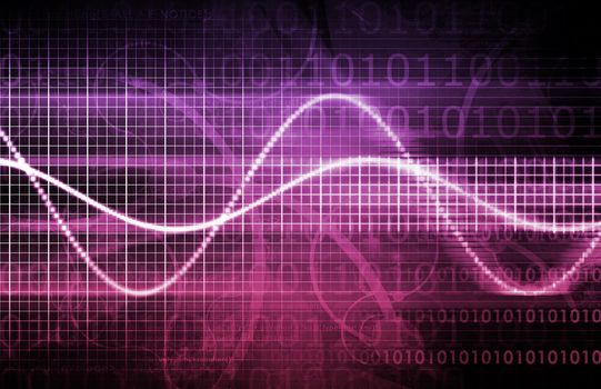 Abstract Background with a Technology Theme Art