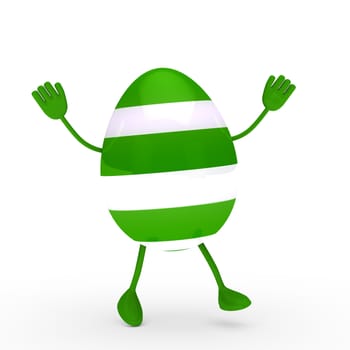 one colorful easter egg with streak wave go