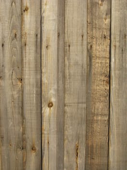 A piece of natural wooden undyed fence