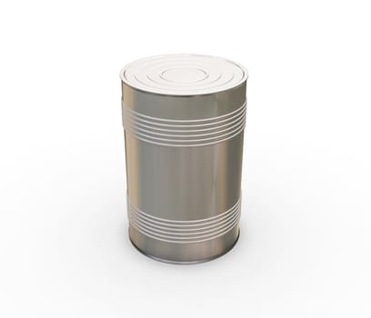 3D render of a tin can