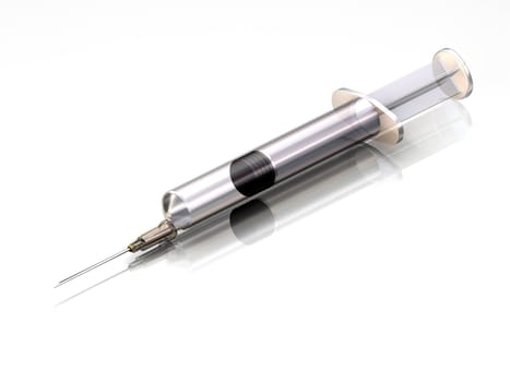 3D render of a syringe