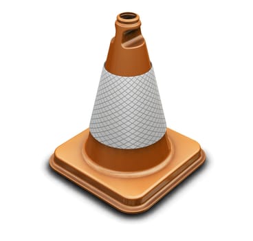 3D render of a traffic cone