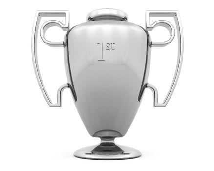 3D render of a silver trophy