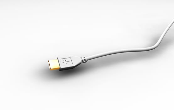 3D render of a cable