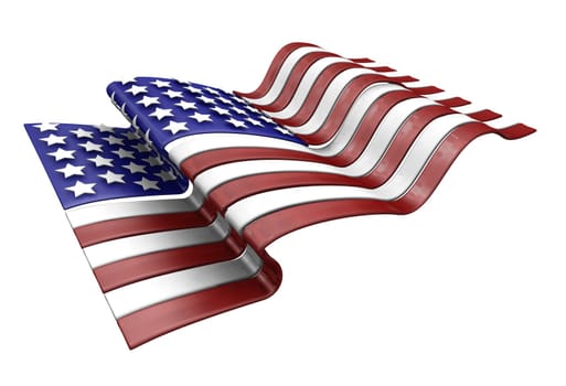 3D render of the American flag