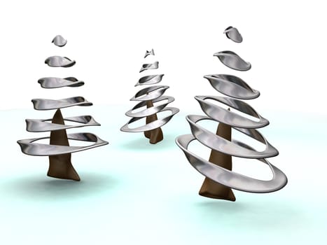 3d christmas trees