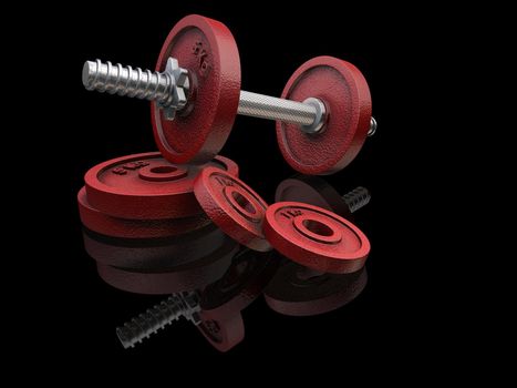3D render of weights