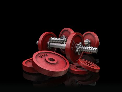 3D render of weights