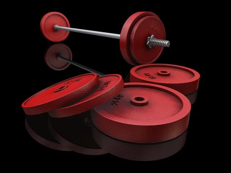 3D render of weights