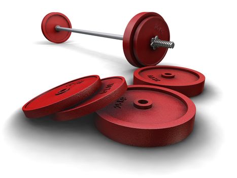 3D render of weights