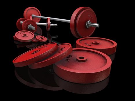 3D render of weights