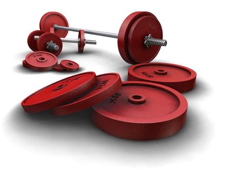 3D render of weights