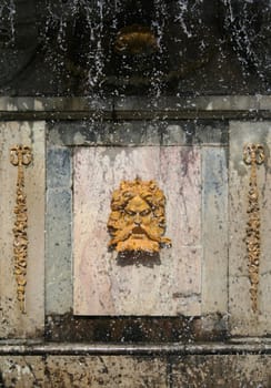 yellow bas-relief on the wall
