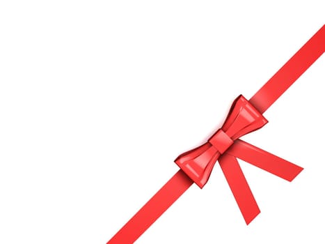 3D render of a ribbon isolated on white background