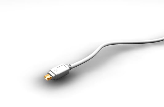 3D render of a cable