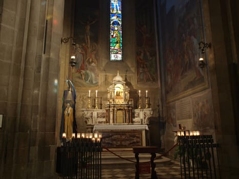 Arezzo - the Gothic Cathedral of Saint Donatus interior