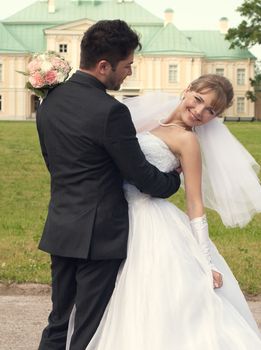 wedding in the territory of a palace of Menshikov