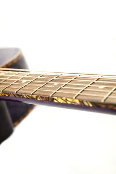 Detail shots of a beautiful acoustic electric guitar