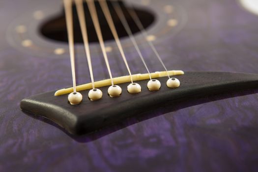 Detail shots of a beautiful acoustic electric guitar