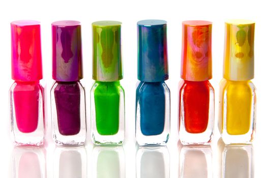 a lot of colorful nailpolish