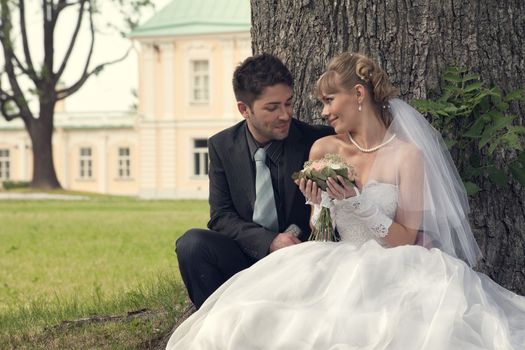 wedding in the territory of a palace of Menshikov
