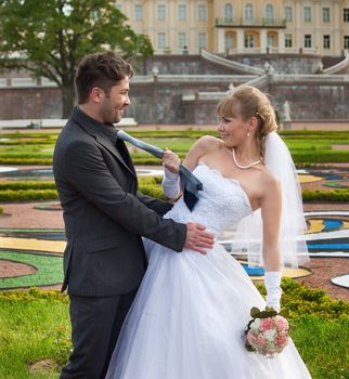 wedding in the territory of a palace of Menshikov