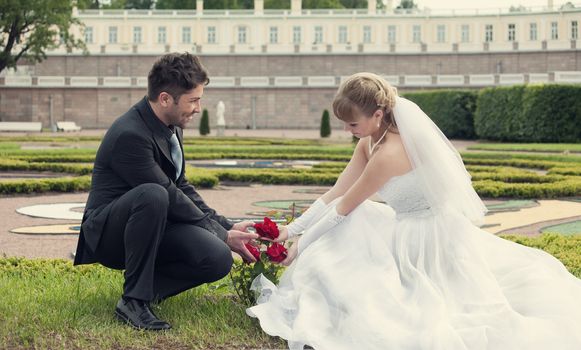 wedding in the territory of a palace of Menshikov