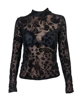 erotic black women's blouse isolated on a white background
