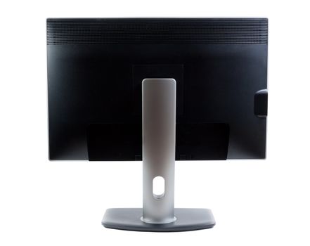LCD monitor, rear view on a light background